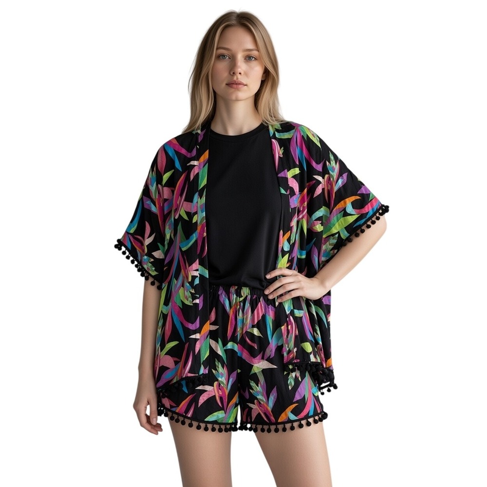 Trina Turk Swim & Spa Kimono and Shorts Set NWT